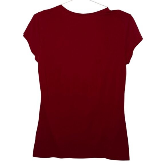 Smart Set round neck short sleeve top red women's size XL - Picture 4 of 4